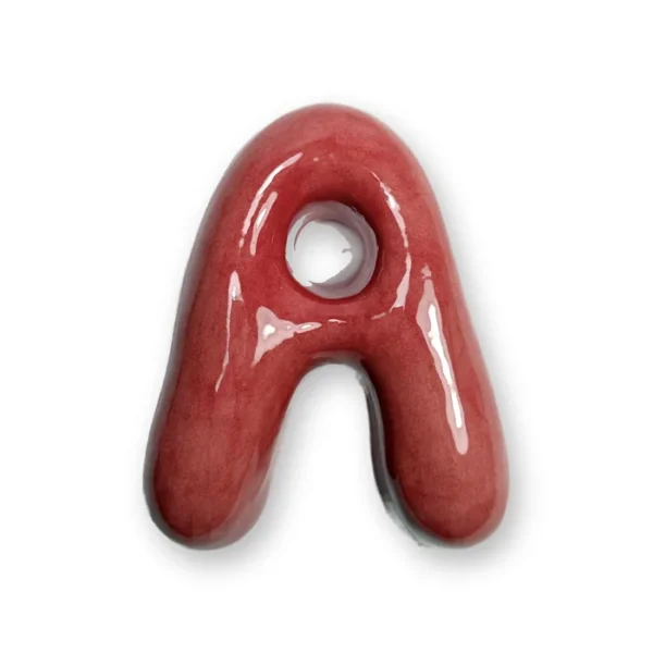 Lettera A in ceramica