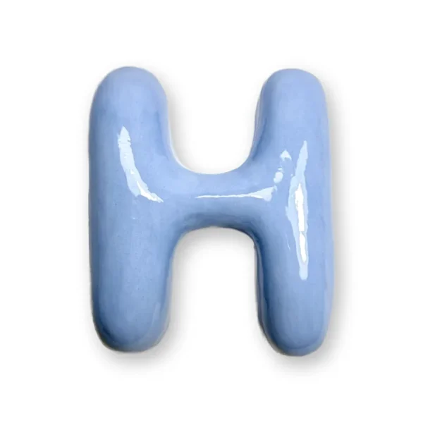 Lettera H in ceramica